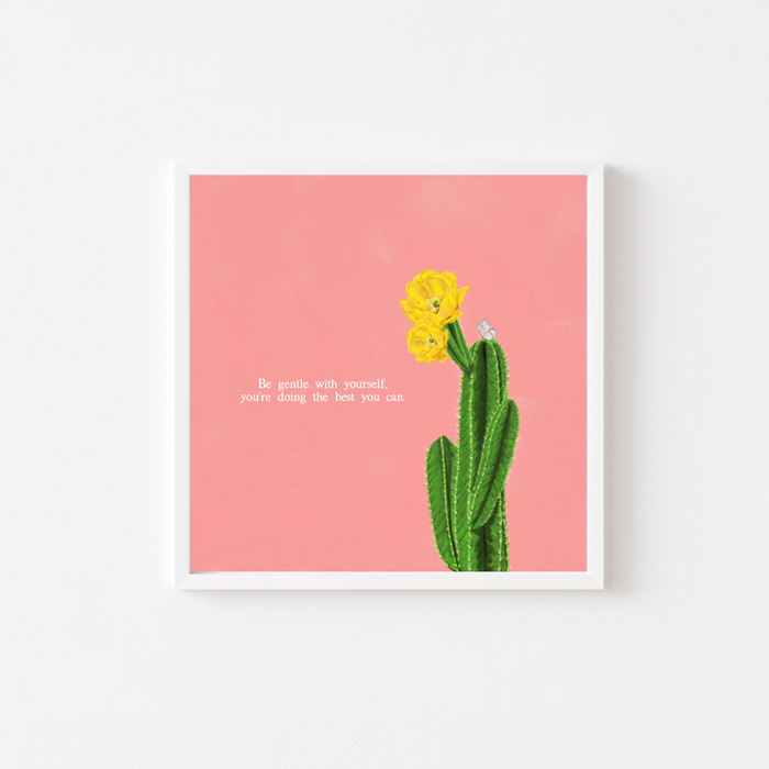 Don’t Be So Hard on Yourself | Mini Art Print with Quote | LAST CHANCE