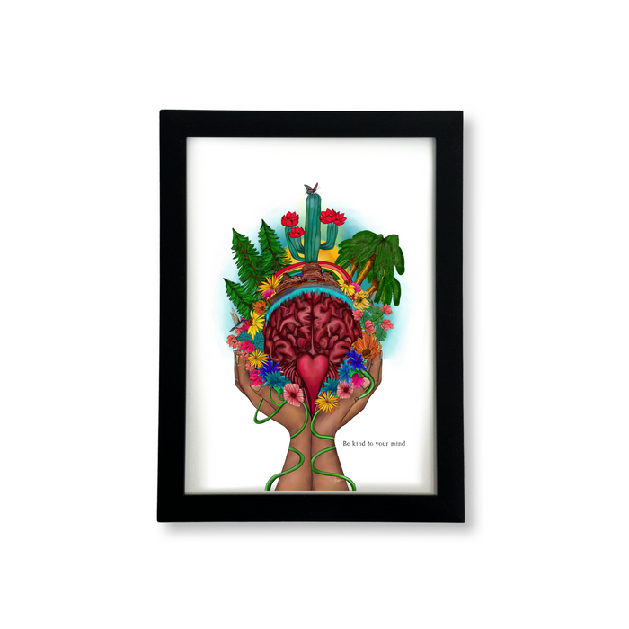 Be Kind to Your Mind | Framed Art Print