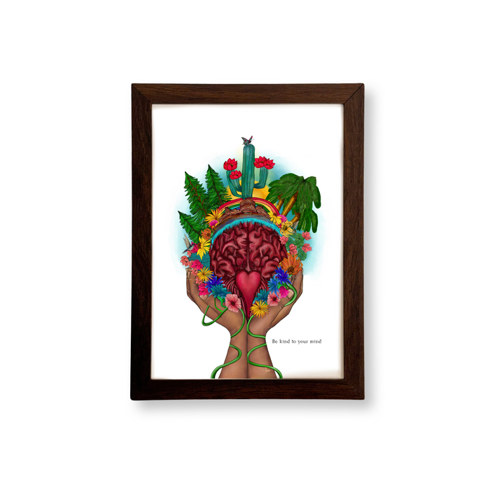 Be Kind to Your Mind | Framed Art Print