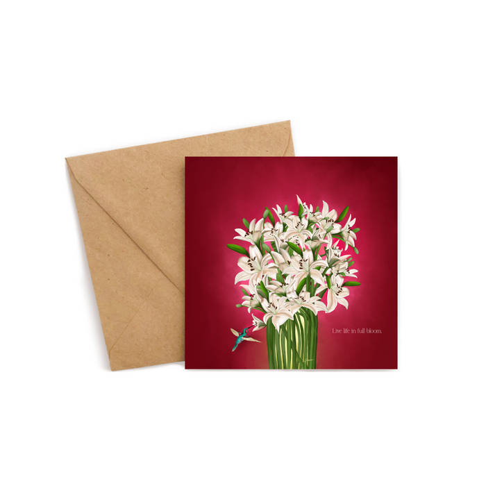 Live Life in Full Bloom | Greeting Card